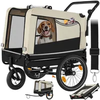 Tectake Hundeanhänger WoofRider multifunktional, faltbar, bis 40kg - beige
