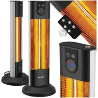 Tectake tectake® Infrarotheizstrahler, 3 Leistungsstufen 500, 1000 und 1500
