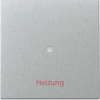 Gira Wippe mit Kontrollfenster und Aufdruck Heizung Ein/Aus", Alu