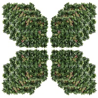 Outsunny 12 Stück künstliches Pflanzenwand Hecke 50x50 cm Sichtschutz