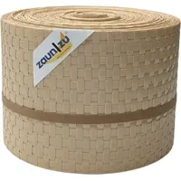 Zaunzu® Doppelstabmattenzaun 26 m x 19 cm Beige/Rattan