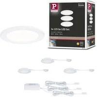 Paulmann 93115 LED Möbeleinbauleuchten 3er-Set 65mm 3x2,5W 3x180lm 230/12V