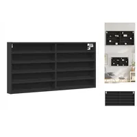 VidaXL Vitrinenschrank Schwarz 100x8,5x50 cm Holzwerkstoff