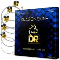 DR Strings Dragon SKIN+ – Saiten E-Bass, 5-Saiter Set,