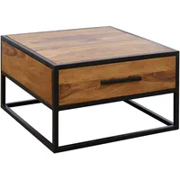 FineBuy Couchtisch FB51417 Braun Sheesham 65 x 38 x