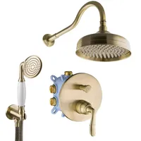PaulGurkes Duschsystem Antik Set Unterputz Regendusche Retro Nostalgie