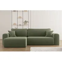 Kaiser Möbel Ecksofa mit Schlaffunktion L-förmiges Sofa Capri Stoff