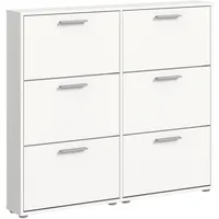 HBZ Carryhome Schuhkipper Weiß Kunststoff, 116x103x17 cm Typenauswahl, stehend,