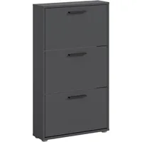 HBZ Carryhome Schuhkipper Anthrazit, Kunststoff, 59x103x17 cm Typenauswahl, stehend,