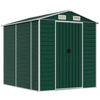 VidaXL Gerätehaus Grün 191x215x198 cm Verzinkter Stahl