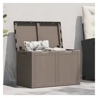 Furnicato Garten-Aufbewahrungsbox 180 L Braun PP-Holzoptik