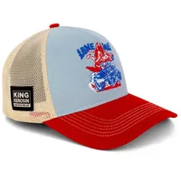 King Kerosin Trucker Cap Lone Wolf in hellblau |