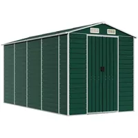 VidaXL Gerätehaus Grün 191x385x198 cm Verzinkter Stahl