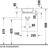 Duravit Sivida Konsolenwaschtischunterbau, Türanschlag rechts, Griffleiste Diamantschwarz Matt,