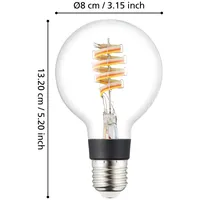 EGLO connect.z LED G80 4.9W RGB+TW E27, clear