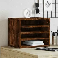 VidaXL - Schreibtisch-Organizer Räuchereiche 36x26x29,5 cm Holzwerkstoff 309177