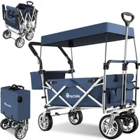 Tectake tectake® Bollerwagen, faltbar, mit Dach, abnehmbarer Stoffeinsatz mit