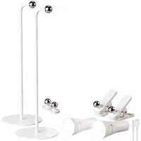 Lunartec 2er-Set 4in1-Akku-Tisch-, Wand-, Klemm- und Taschenlampe, 3 Modi,