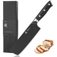 Wakoli Titanium Noir Nakiri Messer mit 17cm Klinge, G10