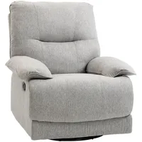 Homcom Relaxsessel Hellgrau Kunststoff, 98x101x89 cm, Wohnzimmer, Sessel, Relaxsessel