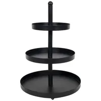  Etagere SISSI, Schwarz - Metall - 3 Etagen