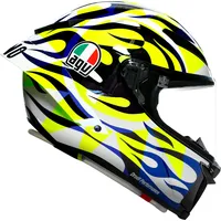 AGV Pista GP RR Soleluna 2023, Integralhelm - Weiß/Neon-Gelb/Blau/Schwarz