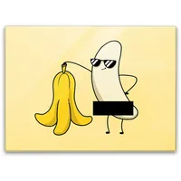 Speecheese Nackte Banane Schneidebrett in 39x28cm Glas Naked Banana