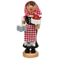 Dekohelden24 Wunderschöne Räucherfrau als Kellnerin mit rauchendem Hähnchen, ca.