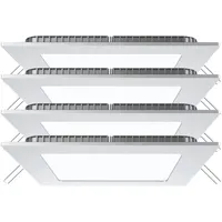 V-Tac Einbauleuchte LED Panel Deckenpanel Einbaulampe Deckenleuchte, quadratisch weiß,