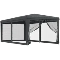 VidaXL Partyzelt mit 6 Mesh-Seitenwänden Anthrazit 3x6 m HDPE