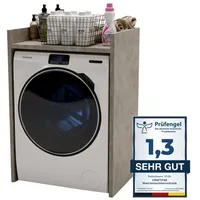 Craftpak Waschmaschinenschrank Grau, Holzwerkstoff, 66x97x62 cm, Waschküche, Waschmaschinenschrank