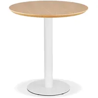 KADIMA DESIGN Esstisch, Rund, Ø 60 cm, Naturholz, Gusseisen,