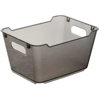 KEEEPER Aufbewahrungsbox, Strukturierte Oberfläche, 1,8 l, Lotta, Grau (Crystal