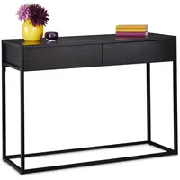 Relaxdays Konsolentisch 110 x 40 x 80,5 cm schwarz