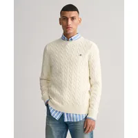 GANT Cable Pullover, - Cream - L