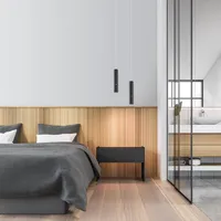 Just light. LED-Akku-Pendelleuchte Attach Schwarz 120 cm x Ø