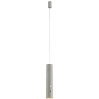 Just light. LED-Akku-Pendelleuchte Attach Greige 120 cm x Ø