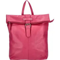 The Skandinavian Brand Damen Leder Rucksack fuchsia : 82-pink