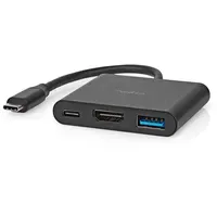 Nedis Multi-Port-Adapter (USB-C, 3 Ports), Dockingstation - USB Hub,