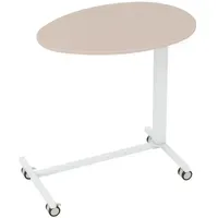Costway Beistelltisch höhenverstellbar, Laptoptisch mit Rollen 74-108 cm, mobiler