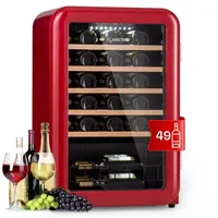 Klarstein Weinkühlschrank 115 L Lagerschrank 49 Weinflaschen Kühlschrank rot