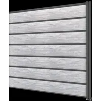 Gutta Sichtschutzzaun Erweiterung 194 x 186 cm Grau/Schichtstoffplatten