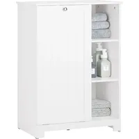 SoBuy Wäscheschrank mit Wäschesack Wäschetruhe Wäschesammler Wäschekorb - Weiß