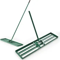 Costway Rasen Nivellierrechen Metall, Rasenwerkzeug mit ergonomischem Griff, Nivellierung