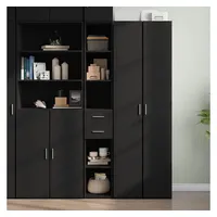 VidaXL Highboard Schwarz 30x42,5x185 cm Holzwerkstoff