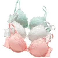 PETITE FLEUR Push-up-BH Damen mint+pfirsich+creme Gr.70C