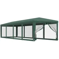 VidaXL Partyzelt mit 10 Mesh-Seitenwänden Grün 3x12 m HDPE