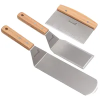 Does Not Apply Professionelles Metall-Pfannenwender-Set – Edelstahlspatel und Grillschaber