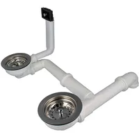 Tecuro Doppel-Spülen-Siebkorbventil Ø 114 mm (3 1/2 Zoll) mit