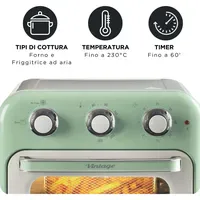 Ariete Vintage Air Fryer Mini-Ofen grün